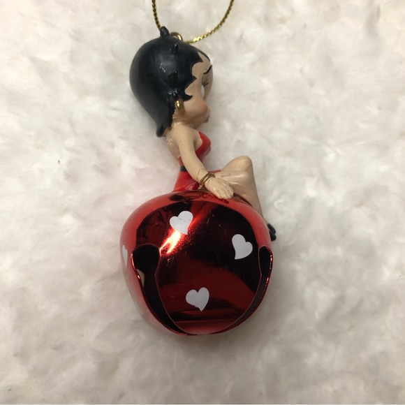Vintage KFS/FS Betty Boop Red Bell W/Hearts Blue Figurine Ornament, Rare - Picture 10 of 10